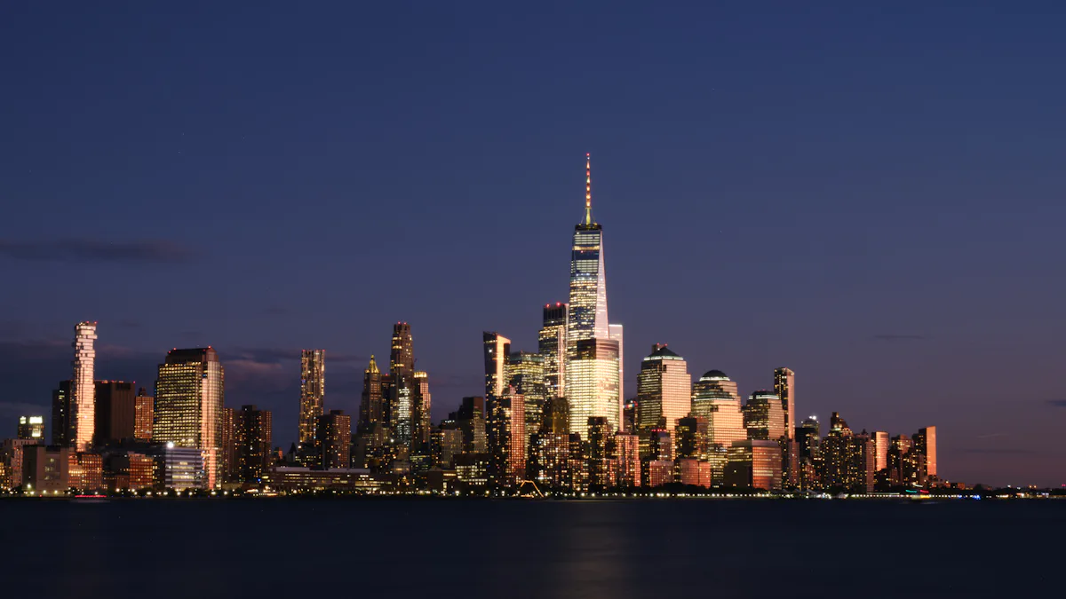 New York City skyline at night