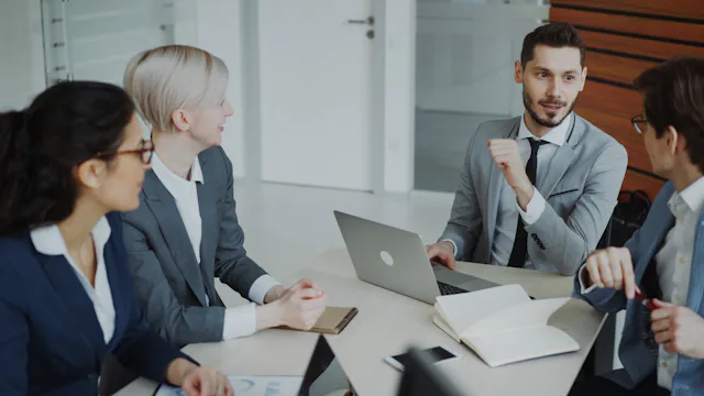 Colleagues in a business meeting