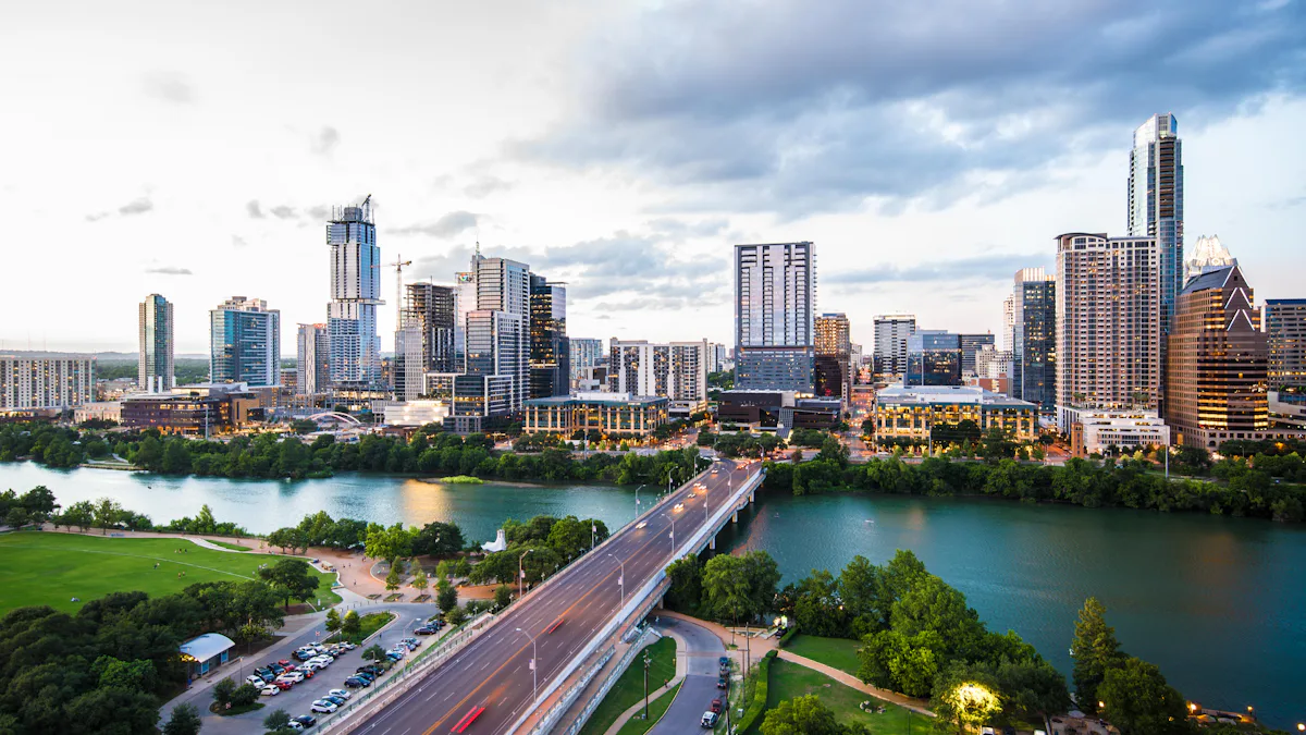 Austin, Texas skyline and Lady Bird Lake